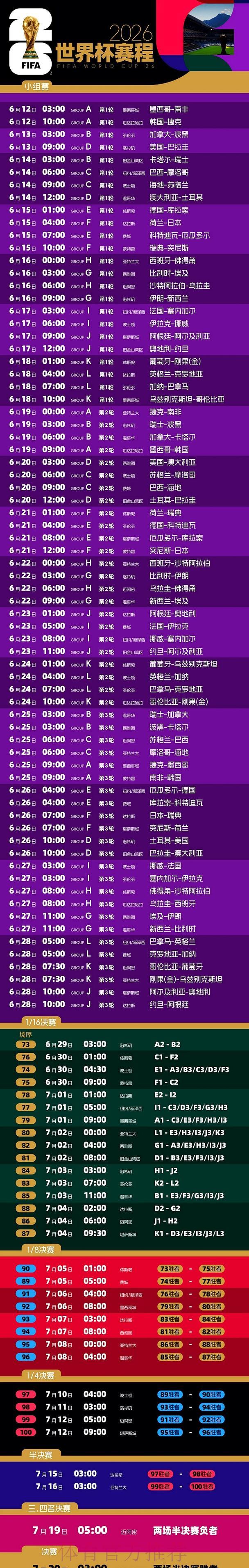 2026世界杯实时比分全程直播 2026世界杯实时比分全程直播